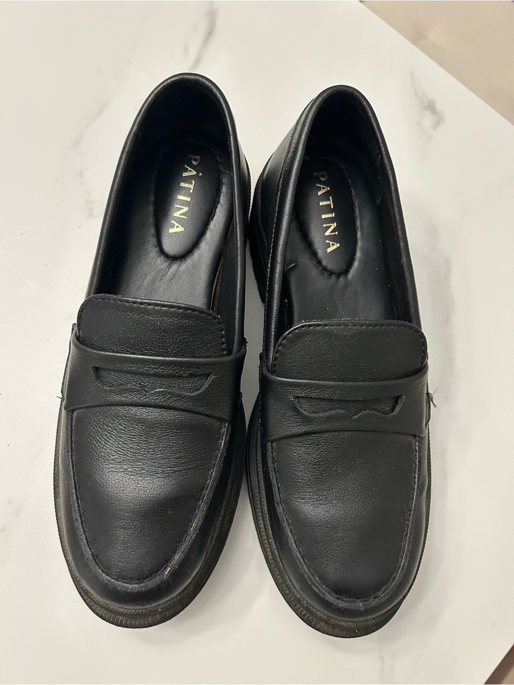 Patina 100% Lambskin Leather Lugsole Loafers
